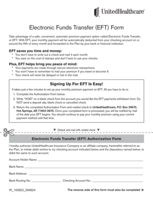Electronic Funds Transfer Authorization Form