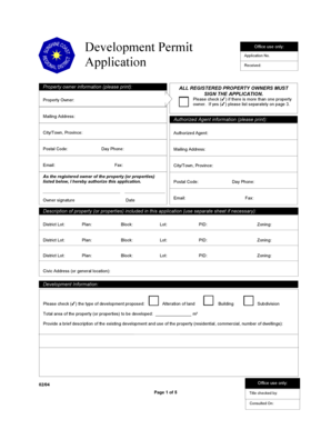 Sunshine Coast Development Permit Application