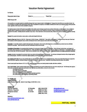 Vacation Rental Agreement