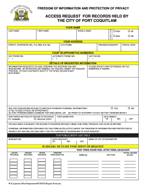 Freedom of Information Access Request Form
