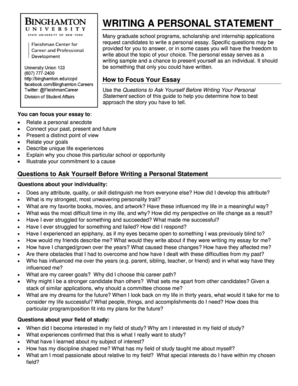 how to write personal statement