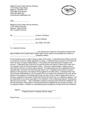 Landlord Authorization Form