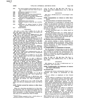 Internal Revenue Code Sections 6101-6117