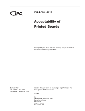 IPC-A-600H Table of Contents - ipc