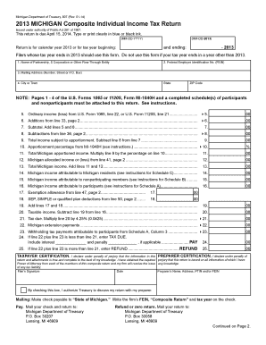 Michigan Composite Individual Income Tax Return