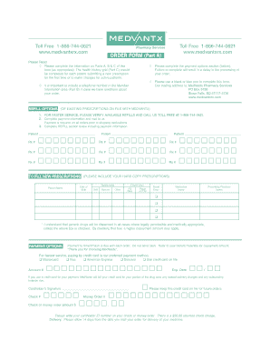 MedVantx Pharmacy Services Health History Form