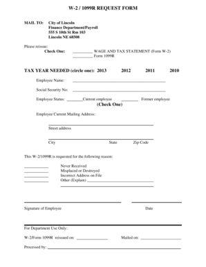 W-2/1099R Request Form