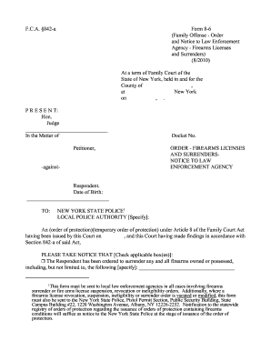 New York Firearms Surrender Order