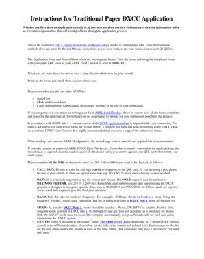 DXCC Award Application Form