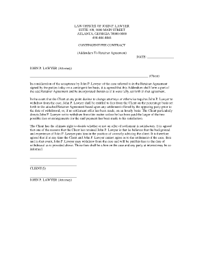 Attorney client agreement template - Contingency Fee Agreement and Retainer Agreement - State Bar of ... - gabar