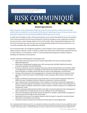 Emergency Service Organization Rental Agreement