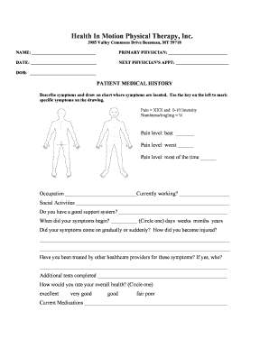 Patient Medical History Form