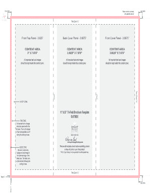 Pamphlet form - Please provide crop marks