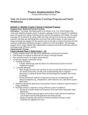 what is project proposal impilementation