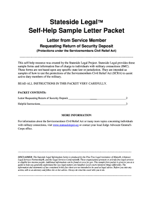 Letter Requesting Return of Security Deposit