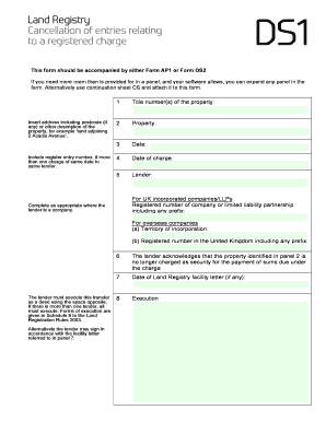 UK Land Registry Charge Release Form