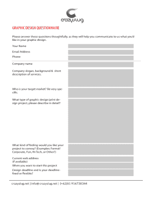 Graphic Design Questionnaire