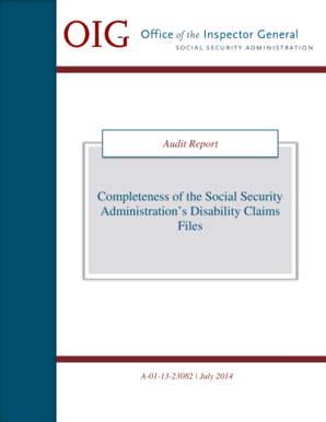 Social security card template pdf - Completeness of the Social Security Administrations Disability Claims Files - oig ssa