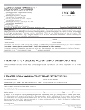 Electronic Funds Transfer Authorization Form