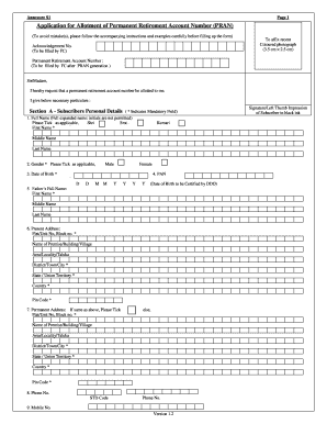 Application for Permanent Retirement Account Number