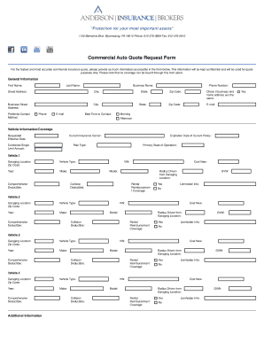 Commercial Auto Quote Request Form