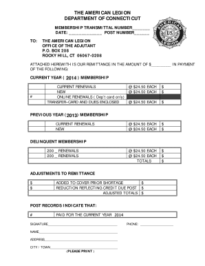 American Legion Membership Payment Form