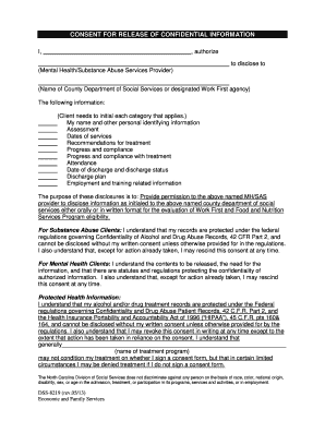 Consent for Release of Confidential Information