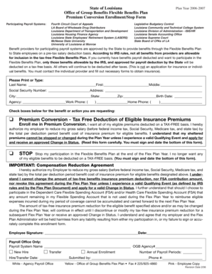 Louisiana Flexible Benefits Plan Enrollment Form