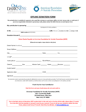 Offline Donation Form