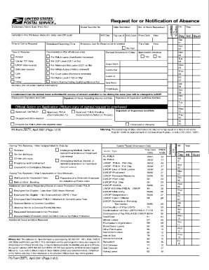 USPS Employee Absence Request Form