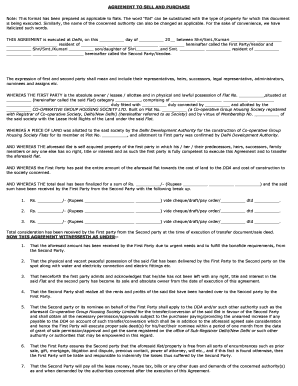Flat Sale Agreement