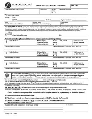 Prescription Drug Claim Form
