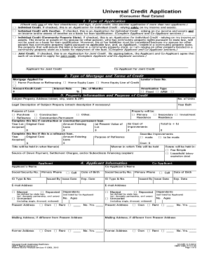 Universal Credit Application Real Estate