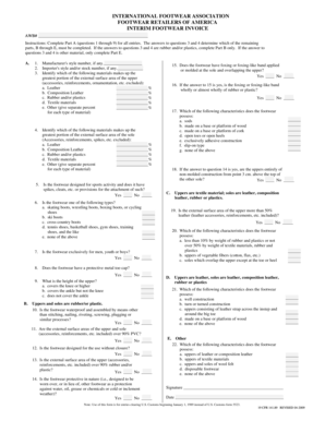 Footwear Invoice