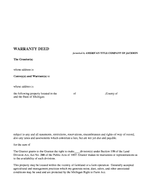 Warranty Deed