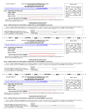 Fillable Online SLU CEE FORM 1-B Fax Email Print - pdfFiller