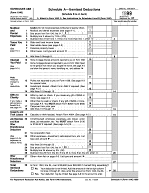 1999 Form 1040 (Schedule A&B)