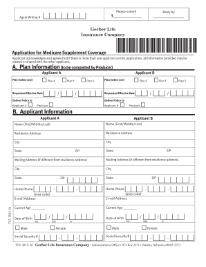 Medicare Supplement Coverage Application