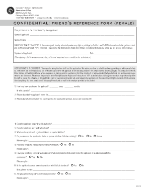 female friend recommendation form for moody bible instutute