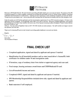 JPS Connection Program Application