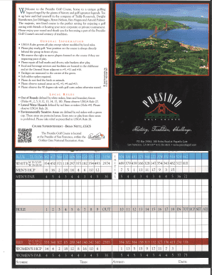 Fillable Online Score Card Presidio Golf Course Fax Email Print Fillable Online Score Card Presidio Golf Course Fax Email Print