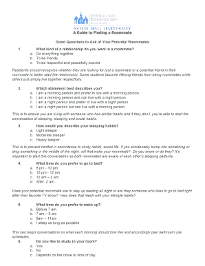 Roommate Living Agreement - University of Hawaii at Manoa - shu