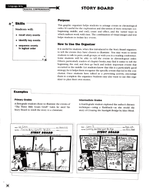 Story Board Graphic Organizer