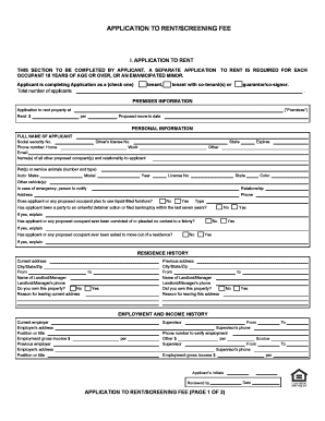 California Residential Rental Application