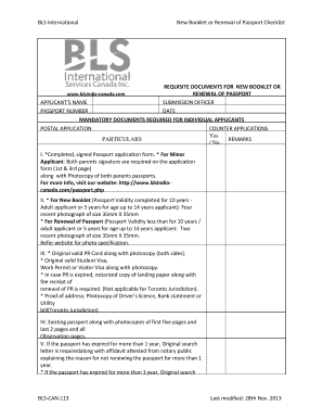 Passport Application Checklist