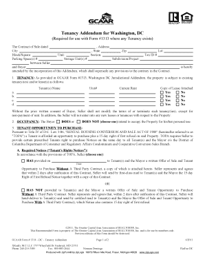 DC Tenancy Addendum