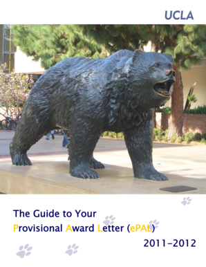 Scholarship award letter example - 2011-2012 The Guide to Your Provisional Award Letter (ePAL) - fao ucla