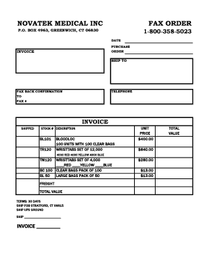 68900 in word - NOVATEK BLANK INVOICE - Bloodloc