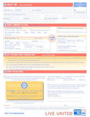 Trident United Way Donation Form