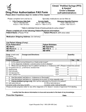 Drug Prior Authorization FAX Form